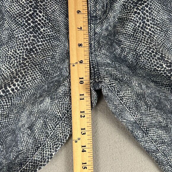 Tory Burch Blue Snake Skin Print Skinny Straight Leg Mid Rise Womens Jeans‎ 29 - Picture 7 of 16